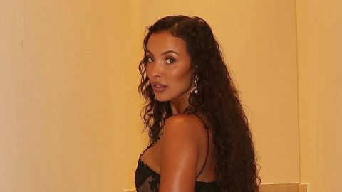 Maya Jama wows in a sheer lace LBD and a barely-there bikini as she shares sizzling snaps from boozy Mykonos trip after ‘taking the month off to focus on summer’