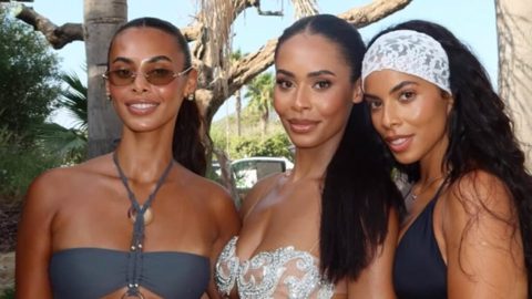 Rochelle Humes recovers from ‘worst hangover’ after partying on a yacht in Ibiza with her lookalike sisters for sibling Lili’s 30th birthday