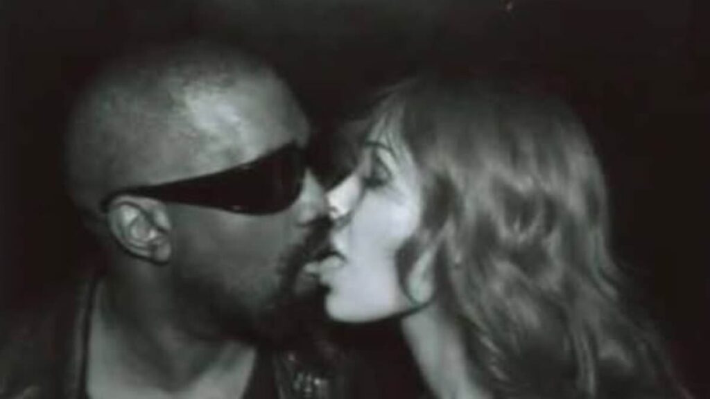 Bianca Censori tongue kisses her husband Kanye West in very intimate pictures as she goes completely nude in a fishnet body stocking