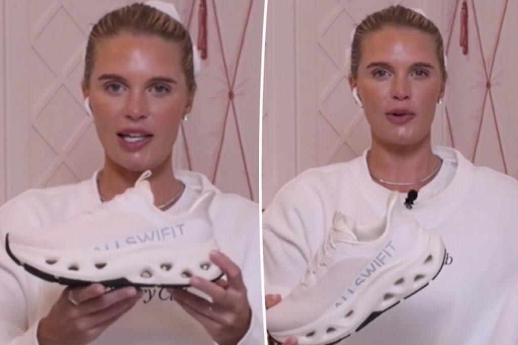 Madison LeCroy wears AllSwifit’s under-$60 slip-on walking sneakers