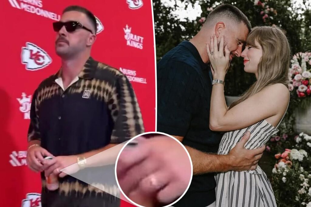 Travis Kelce shows off wedding band ahead of Chiefs game