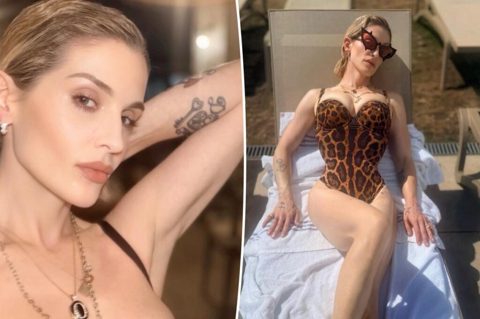 Kelly Osbourne wows in leopard-print swimsuit as she steps ‘away from the madness’