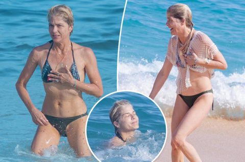Selma Blair goes for a dip in Mexico one year after revealing MS remission
