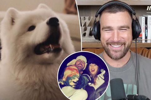 Travis Kelce gushes about his and Taylor Swift’s dog, Wendy, for first time in ‘New Heights’ return