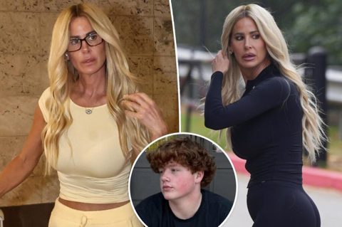 Kim Zolciak supports 15-year-old son KJ Biermann at court following sodomy, sexual battery arrest
