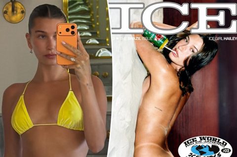 Hailey Bieber bares all on ICE Magazine’s Brazil issue cover
