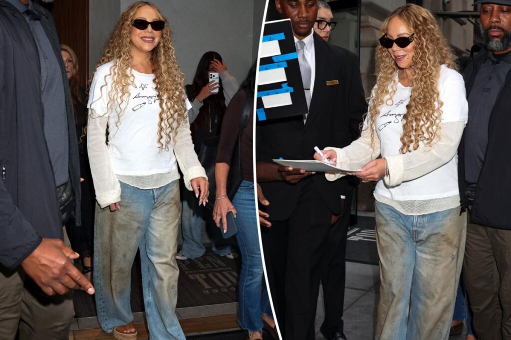 Mariah Carey goes grunge in $850 dirt-stained Acne jeans