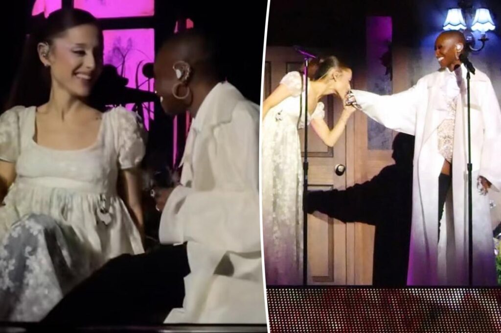 Ariana Grande and ‘Wicked’ co-star Cynthia Erivo squash feud rumors with ‘Eternal Sunshine’ tour duet