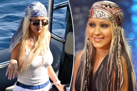 Christina Aguilera brings back her ‘Dirrty’-era headscarf