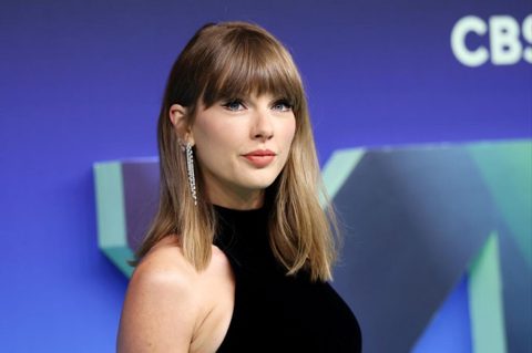 Taylor Swift glitters in silver sequined couture on VMAs 2026 red carpet