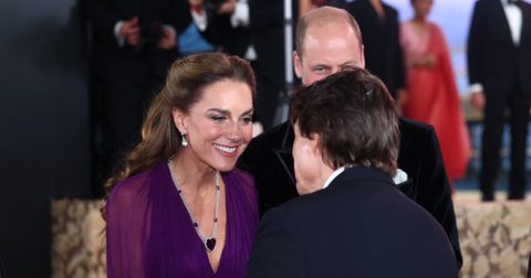 Kate Middleton Wears $66K Necklace While Sharing Sweet Moment With Tom Cruise at ‘Digger’ Premiere