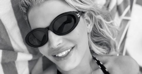 Jessica Simpson Sunbathes in Tiny Polka Dot Bikini During Luxe Turks and Caicos Vacation