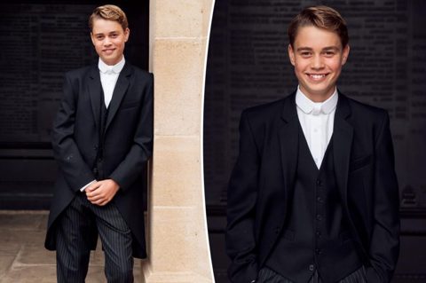Prince George, 13, looks grown up in school uniform in Eton College portraits