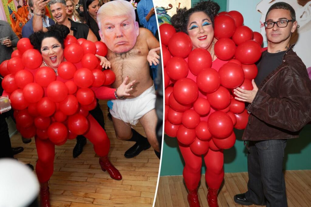 Ashley Longshore parties with Christian Siriano