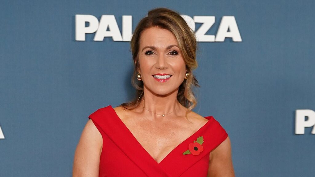 Susanna Reid wows in a glamorous red dress as she joins Cat Deeley and Olivia Attwood at the ITV Palooza