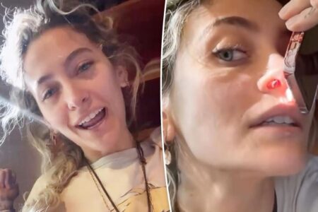 Paris Jackson shows off perforated septum caused by years of drug abuse