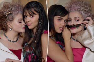 Helena Bonham Carter’s daughter Nell Burton makes modeling debut with first fashion campaign together for jewelry company Larkspur & Hawk