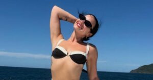 Demi Lovato Is ‘Warm For the Winter’ in a Classy Black-and-White Bikini During a Tropical Getaway