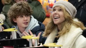 Kate Garraway looks in high spirits as she enjoys a festive family day out with her teenage children Darcey and Billy at Winter Wonderland after revealing she’s open to finding love again