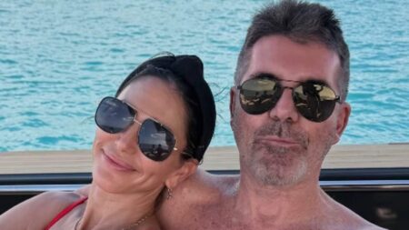 Simon Cowell, 66, and his fiancée Lauren, 48, look happier than ever during a sun-soaked getaway as they share rare insight into home life