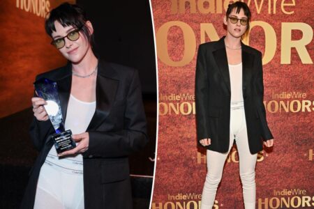 Kristen Stewart wears sheer Calvin Klein long underwear on the red carpet