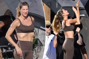 Gisele Bündchen is a fitness fantasy as she flaunts sculpted body for Miami video shoot