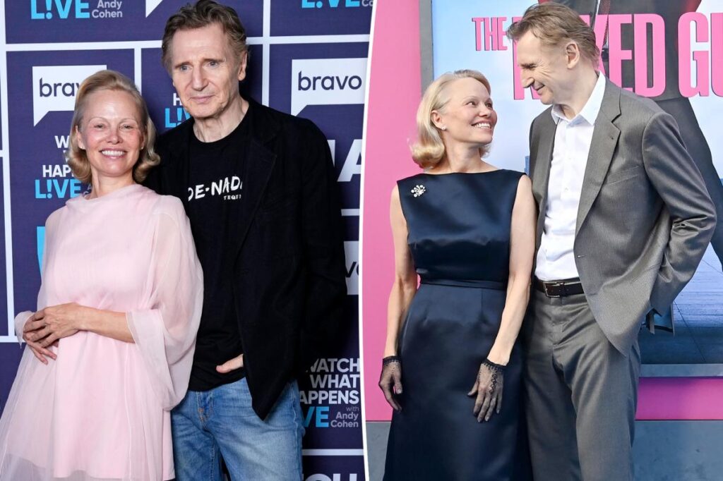 Liam Neeson introduced Pamela Anderson as the ‘future Mrs. Neeson’ during rollercoaster romance