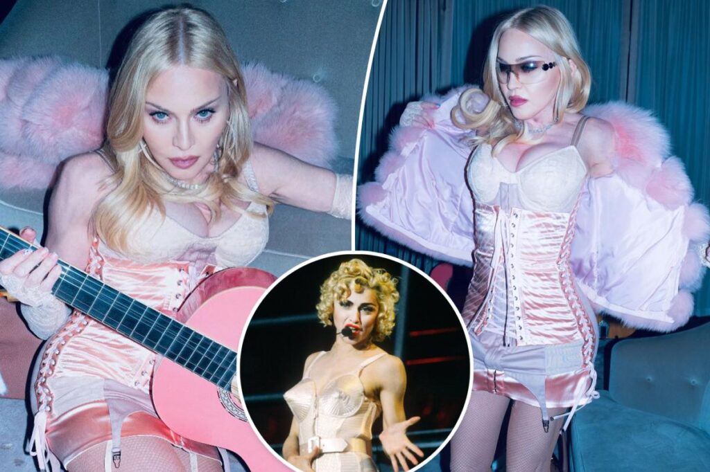 Madonna wears pink satin corset on Instagram, throwing it back to her ‘90s ‘Blond Ambition’ era