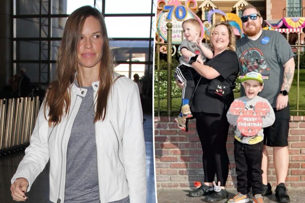 Hilary Swank apologizes for lashing out at mom taking terminally ill sons on Make-A-Wish trip