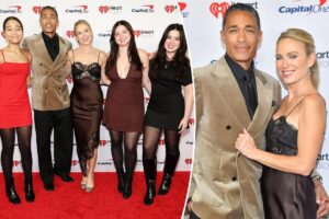 TJ Holmes and Amy Robach make rare red carpet appearance with daughters at Jingle Ball 2025