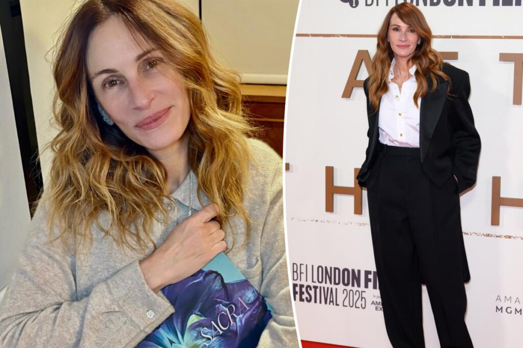Julia Roberts looks 20 years younger in no-makeup selfie on Instagram