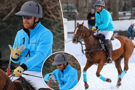 Prince Harry injures his hand at Snow Polo in Aspen