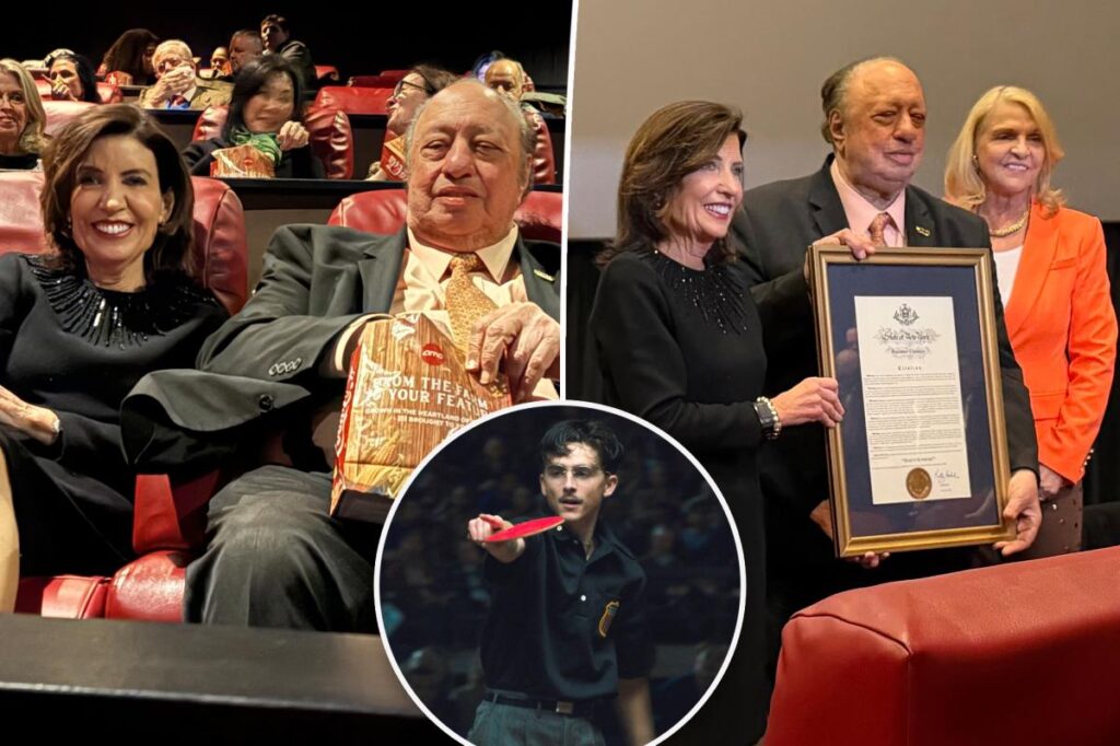 Catsimatidis, Hochul catch up during ‘Marty Supreme’