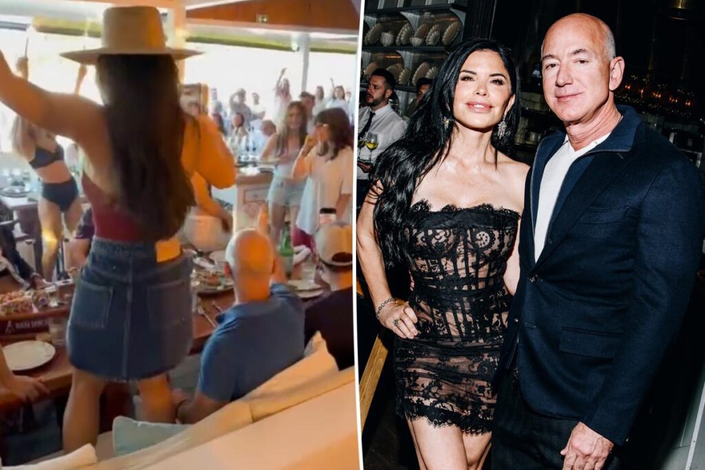 Watch Jeff Bezos and Lauren Sanchez party in St. Barts