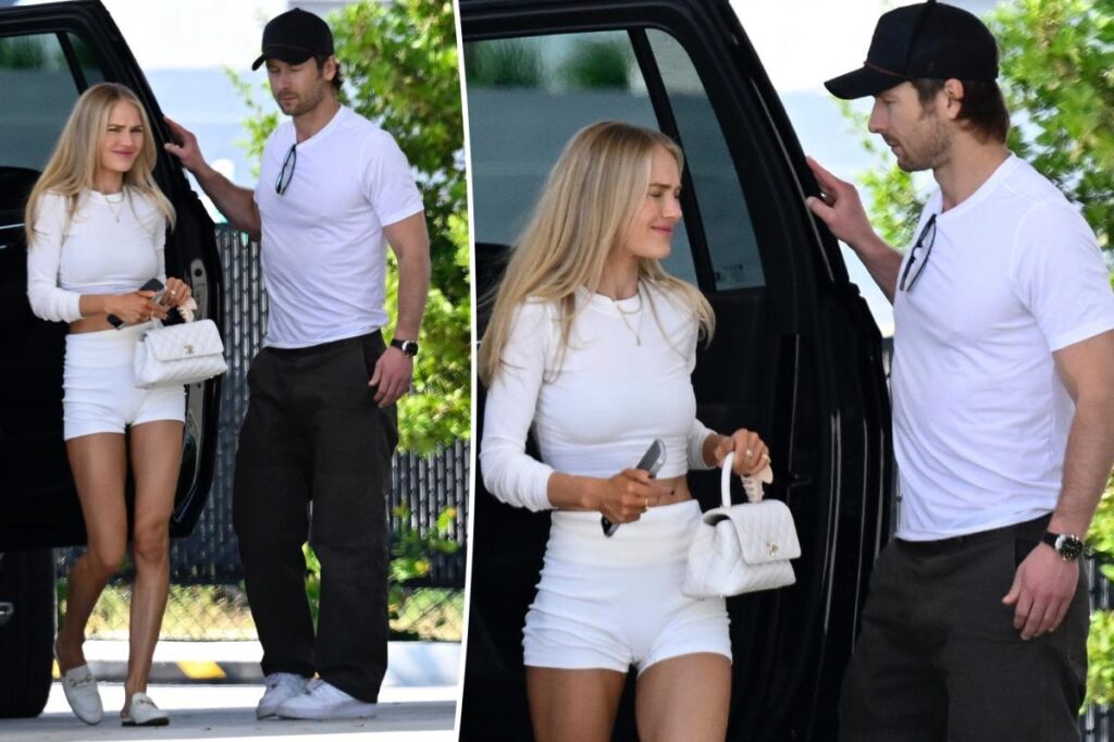 Glen Powell and Michelle Randolph jet off to Miami for the holidays