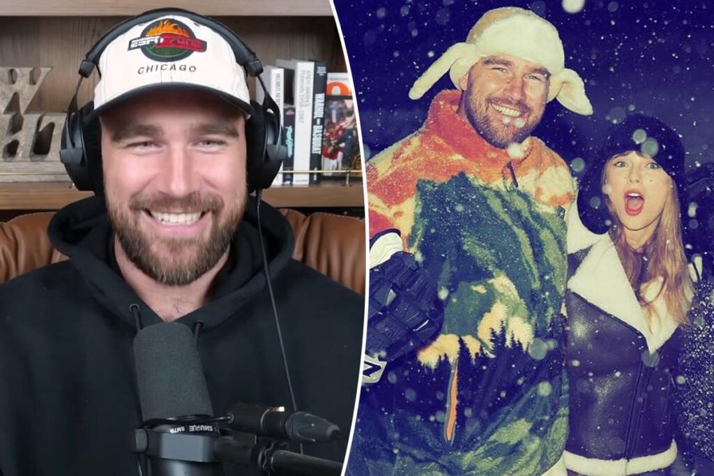 Travis Kelce reveals Christmas celebration with Taylor Swift