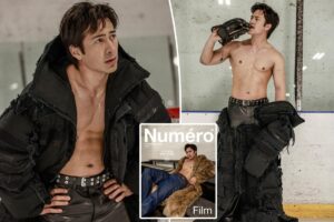 Hudson Williams of ‘Heated Rivalry’ poses shirtless in Numero Netherlands shoot
