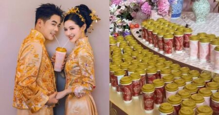 Chagee founder weds solar energy heiress, serves guests milk tea at banquet