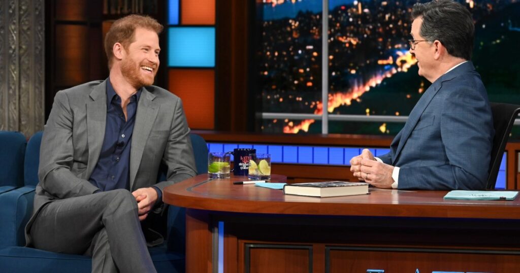 Prince Harry Interrupts Stephen Colbert’s Monologue, Jokes That He Wants to Star in a Hallmark Movie