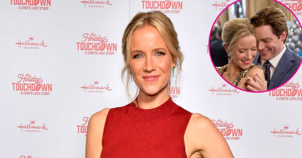 Jessy Schram Recalls ‘Blushing’ Over ‘Charming’ Dominic Sherwood at Hallmark Table Read for New Movie (Exclusive)