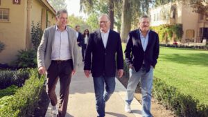 Netflix’s Ted Sarandos, Greg Peters Visit Warner Bros. Studio Lot With WBD’s David Zaslav