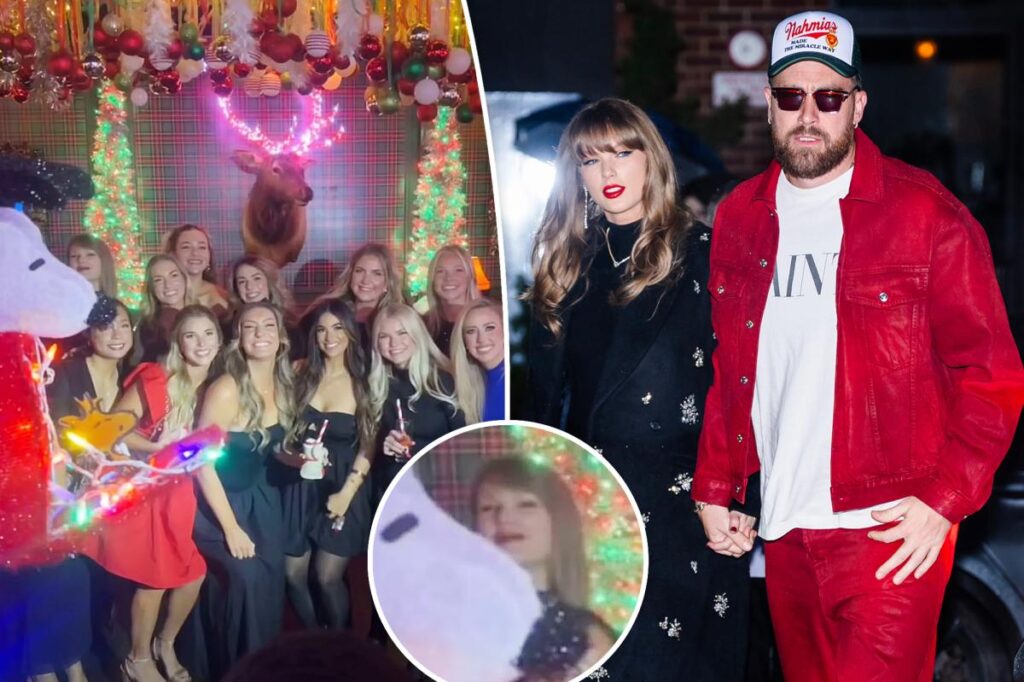 Eagle-eyed fans spot Taylor Swift in WAGs group shot at Chiefs Christmas party