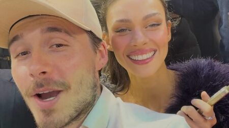 Brooklyn Beckham snubs estranged dad David’s New Year olive branch as he puts on a PDA with wife Nicola Peltz and parties with 50 Cent in a raucous Florida nightclub