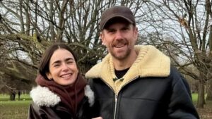 Lily Collins and her husband Charlie McDowell wrap up warm as they kick start their new year with loved-up snaps