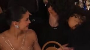 Kylie Jenner is ignored by Timothée Chalamet’s co-star Odessa A’zion in a very awkward moment at the Golden Globes