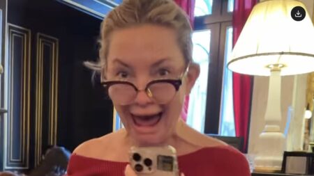 Kate Hudson squeals in delight before dashing out of restaurant as she learns of her BAFTA nomination and says it ‘feels like a love letter’ from England