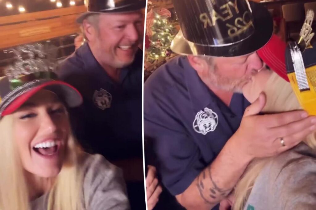 Gwen Stefani shares steamy kiss with Blake Shelton after divorce speculation