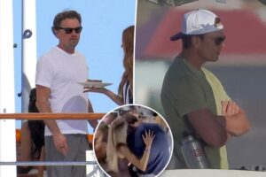 Tom Brady hangs with Leonardo DiCaprio, Vittoria Ceretti on yacht after sparking romance rumors with Alix Earle