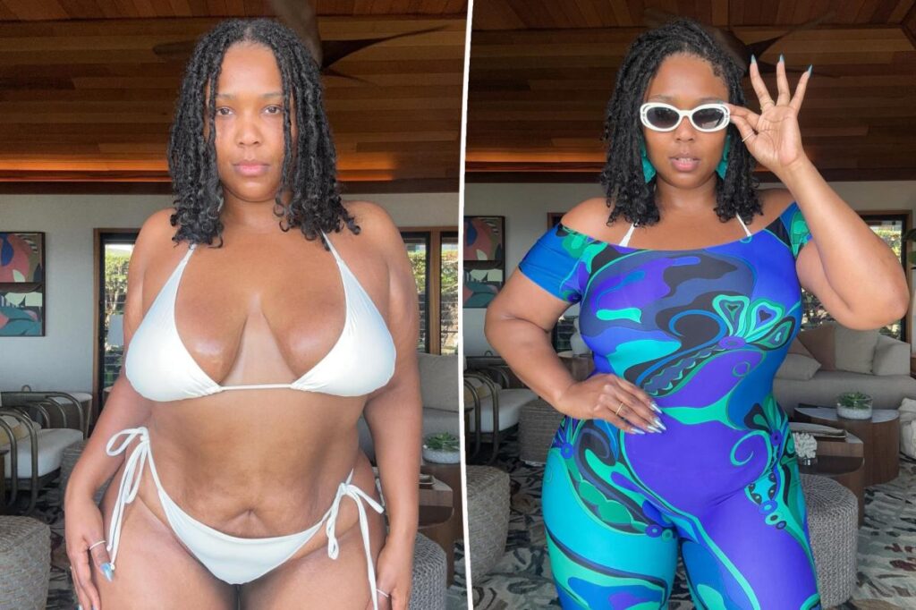 Lizzo flaunts slimmed-down figure in teeny tiny white bikini