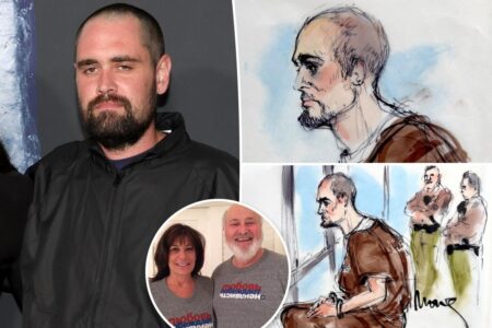 ‘Smirking’ Nick Reiner seen with sunken eyes, shaved head in new court sketches for parents’ murders